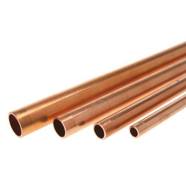 N680-5018 Halcor Koperen koelleiding | Recht | 5 meter | 10 mm | Halfhard | R250
