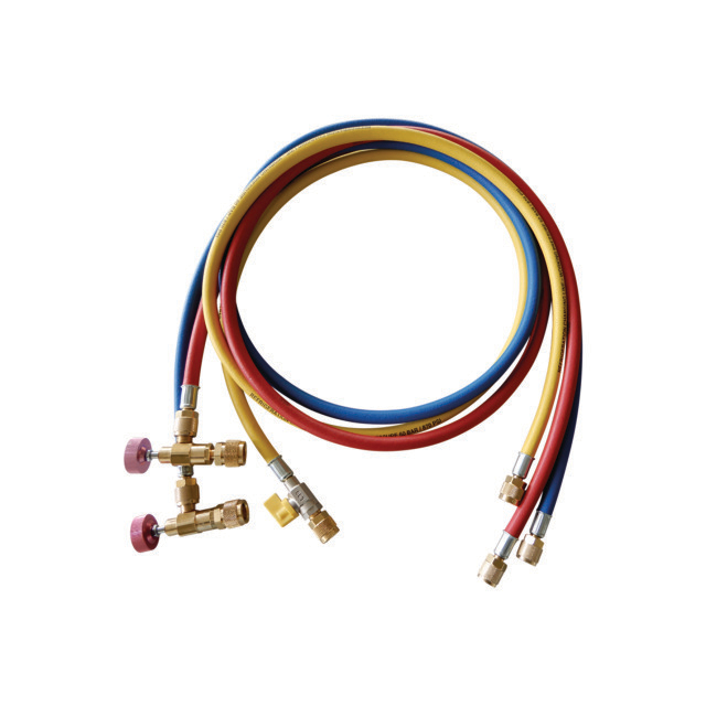 N794-3182 Refco CCL-60-A-38410 | 1/4" SAE - 5/16" SAE | 3x 1.5m slangen rood/geel/blauw | 2x actuator afsluiter en 1x kogelafsluiter