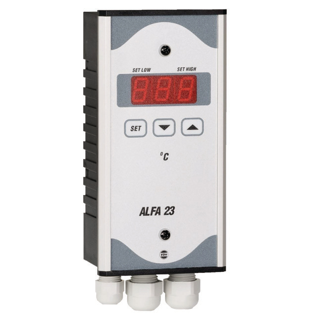 N797-1310 VDH ALFA 23 | Sensoren: 1: PTC | Functies: Alarm relais | Bereik: -50°C tot 150°C | 230V